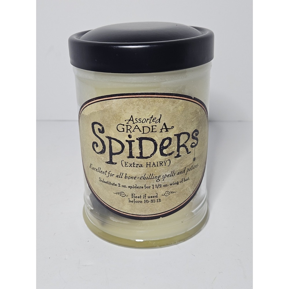 Halloween Spiders Potion Jar Candle Assorted Grade A Extra Hairy Apothecary Prop